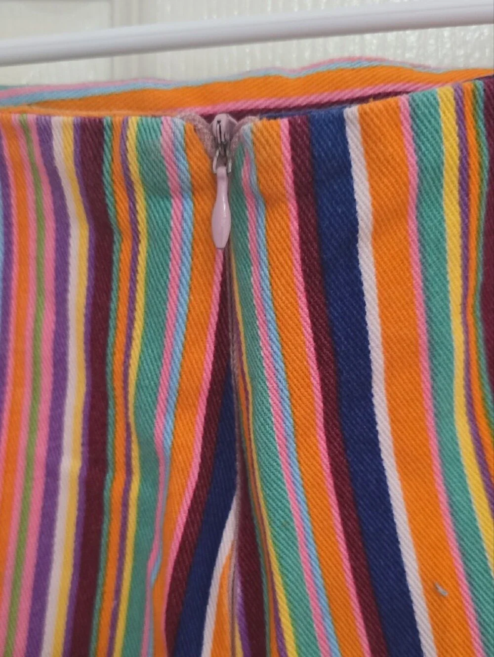 Striped Multicolor Pleated A-Line Skirt VINTAGE